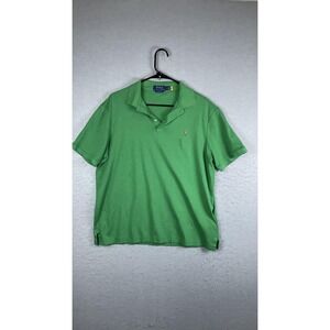 Polo Ralph Lauren‎ Polo Shirt Mens Large Green Classic Fit Pony Logo Golf